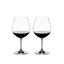 RIEDEL Vinum verre à Pinot Noir (Bourgogne rouge) rempli avec une boisson sur fond blanc
