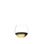 RIEDEL The O Wine verre à Chardonnay élevé en fût rempli avec une boisson sur fond blanc
