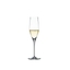 SPIEGELAU Authentis Champagnerflöte gefüllt mit einem Getränk auf weißem Hintergrund