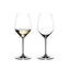 RIEDEL Heart to Heart Riesling filled with a drink on a white background