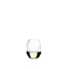 RIEDEL Swirl White Wine riempito con una bevanda su sfondo bianco
