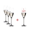 RIEDEL Vinum Cuvée Prestige filled with a drink on a white background