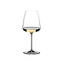 RIEDEL Winewings Sauvignon Blanc filled with a drink on a white background