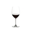 RIEDEL Veritas Cabernet/Merlot filled with a drink on a white background