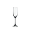 SPIEGELAU Vino Grande Champage Flute riempito con una bevanda su sfondo bianco