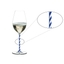 RIEDEL Fatto A Mano Champagne Wine Glass - blue white twisted - Hotel du Cap Eden Roc Edition 