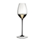 RIEDEL High Performance Riesling - black filled with a drink on a white background