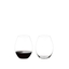 RIEDEL The O Wine Tumbler Alte Welt Syrah gefüllt mit einem Getränk auf weißem Hintergrund