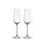 SPIEGELAU Capri Champagne Flute filled with a drink on a white background