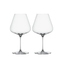 SPIEGELAU Definition Burgundy Glass filled with a drink on a white background