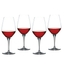 SPIEGELAU Authentis Vino rosso riempito con una bevanda su sfondo bianco