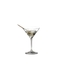 RIEDEL Vinum Martini filled with a drink on a white background