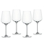 SPIEGELAU Style Weißweinglas gefüllt mit einem Getränk auf weißem Hintergrund