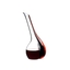 RIEDEL Black Tie Touch Decanter - red filled with a drink on a white background