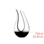 RIEDEL Black Tie Amadeo Decanter filled with a drink on a white background