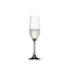 SPIEGELAU Vino Grande Champage Flute riempito con una bevanda su sfondo bianco