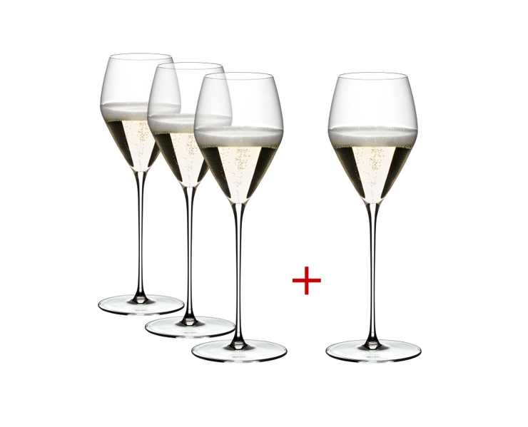 RIEDEL Veloce Champagne Wine Glass - Four Pack