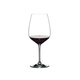 RIEDEL Extreme Restaurant Cabernet + 0,1 l Star + 0,2 l Line Measure filled with a drink on a white background