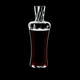 RIEDEL Decanter Medoc filled with a drink on a black background