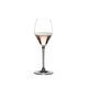 RIEDEL Extreme Restaurant Rosé/Champagne Line Measure 0,1 l filled with a drink on a white background