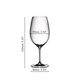 A RIEDEL Vinum Syrah/Shiraz/Tempranillo glass filled with red wine on white background
