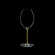 RIEDEL Fatto A Mano Syrah Yellow on a black background