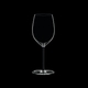 RIEDEL Fatto A Mano Cabernet/Merlot Black R.Q. filled with a drink on a black background