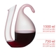 Empty RIEDEL Decanter Ayam Rosa on white background with product dimensions