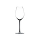 RIEDEL Fatto A Mano Champagne Wine Glass Black R.Q. on a white background
