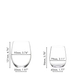 RIEDEL O Wine Tumbler Viognier/Chardonnay + Cabernet/Merlot a11y.alt.product.dimensions