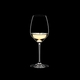 RIEDEL Extreme Restaurant Riesling/Sauvignon Blanc filled with a drink on a black background