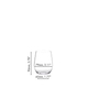 A RIEDEL O Wine Tumbler Viognier/Chardonnay filled withe white wine on a white background