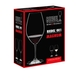 An unfilled RIEDEL Wine Friendly Magnum glass against a white background with product dimensions.