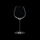 RIEDEL Fatto A Mano Pinot Noir Green R.Q. on a black background