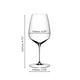 ARIEDEL Veloce Cabernet / Merlot glass filled with red wine on a white background.