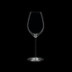 RIEDEL Fatto A Mano Champagne Wine Glass Black R.Q. on a black background