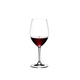 RIEDEL Degustazione Red Wine Pour Line OZ filled with a drink on a white background