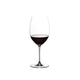 RIEDEL Veritas Restaurant Cabernet/Merlot filled with a drink on a white background