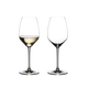RIEDEL Heart To Heart Riesling filled with a drink on a white background