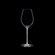 RIEDEL Fatto A Mano Champagner Weinglas Weiß auf schwarzem Hintergrund