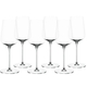 SPIEGELAU Definition White Wine Glass filled with a drink on a white background