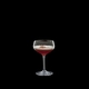 SPIEGELAU Perfect Serve Coupette Glass filled with a drink on a black background