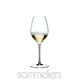 RIEDEL Sommeliers Champagne Wine Glass filled with a drink on a white background