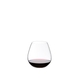 RIEDEL O Wine Tumbler Pinot/Nebbiolo con bebida en un fondo blanco