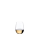 RIEDEL O Wine Tumbler O to Go Weißwein gefüllt mit einem Getränk auf weißem Hintergrund