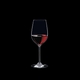 RIEDEL Wine Riesling/Zinfandel gefüllt mit einem Getränk auf schwarzem Hintergrund