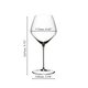 A RIEDEL Veloce Pinot Noir/Nebbiolo glass filled with red wine on a white background.