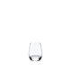 RIEDEL O Wine Tumbler Spirituosen gefüllt mit einem Getränk auf weißem Hintergrund