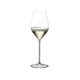 RIEDEL Superleggero Champagne Wine Glass filled with a drink on a white background