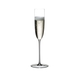 RIEDEL Superleggero Champagne Flute filled with a drink on a white background